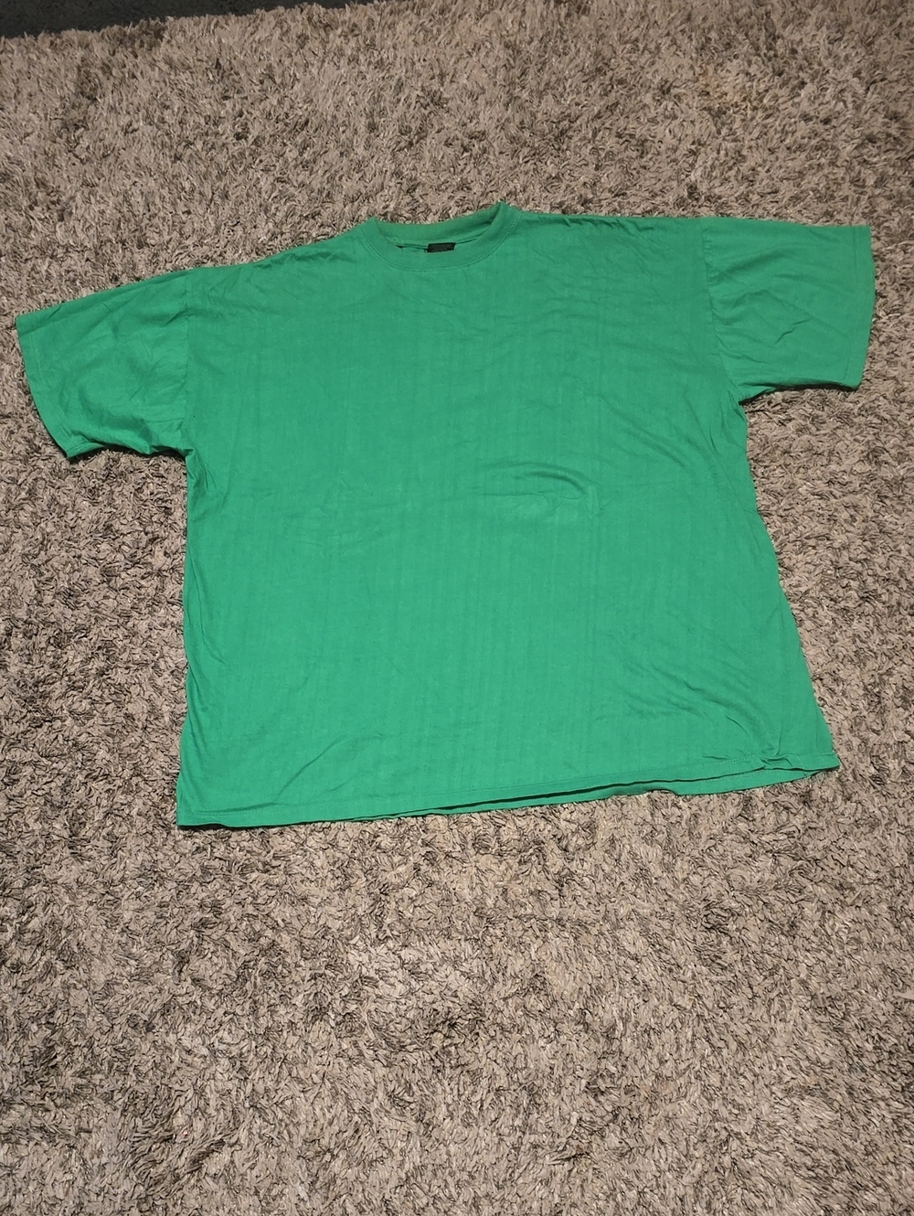 Men's Solid Green Crew Neck Short Sleeve Tee